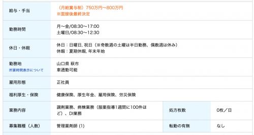 薬剤師　高年収の職場