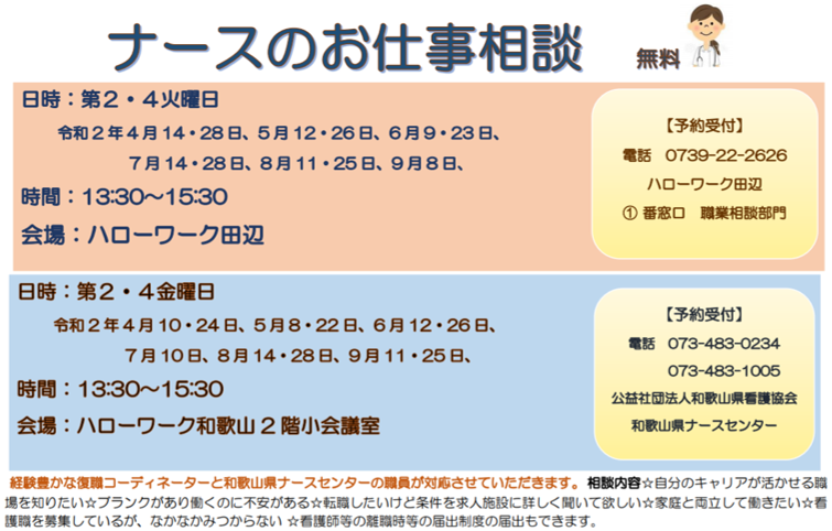 和歌山ナースのお仕事相談
