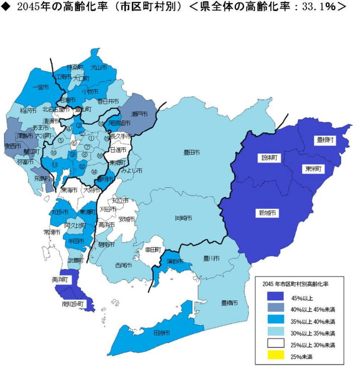 愛知県高齢化率2040