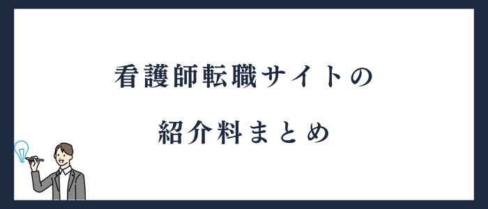 看護師転職サイトの紹介料まとめ