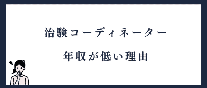 治験コーディネーターの年収が低い理由