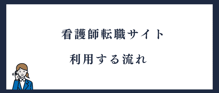 看護師転職サイトを利用する流れ